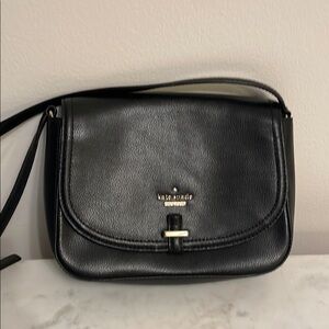 Kate Spade Black Crossbody Bag with Gold Accents